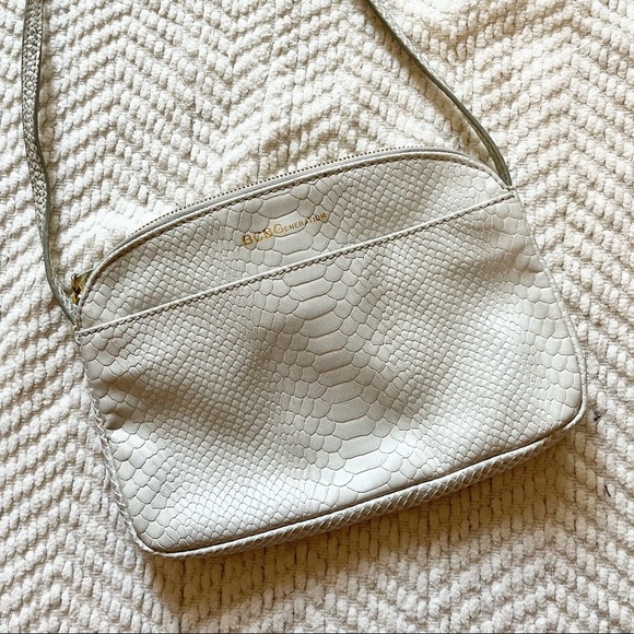 BCBGENERATION White Ivory Snake Python Printed Shoulder Bag | Small Bag | New - Picture 1 of 6
